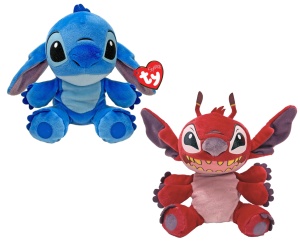 Set Plusuri TY Floppy - Disney Lilo Stitch, 20 cm, moale si colorat