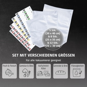Set pungi CASO Profi Standbeutel 25 bucati BPA-Free rezistent la rupere - Img 5