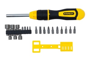 Set Racheta cu Biti Stanley STHT0-62574, 20 piese, maner ergonomic, bituri diverse - Img 5