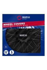Set Rad Covers Sparco Roma 15 inch Negru, 4 bucati - Img 5