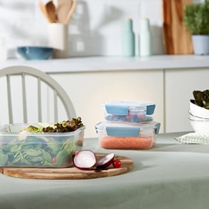 Set recipiente alimentare Joseph Joseph Nest Lock 5 piese design compact albastru - Img 6