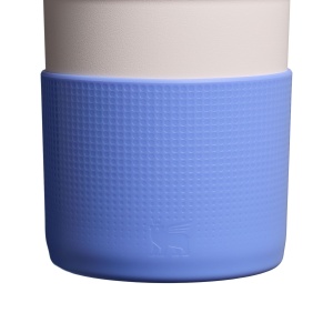 Set Silicon Protectie si Capac Strohla pentru Tumbler Stanley Quencher 1.2L - Hydrangea - Img 5