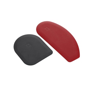 Set spatule de silicon KitchenAid, 2 piese, rezistente la caldura, rosunegru - Img 3