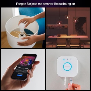 Set Starter Philips Hue Essential Bridge 4 Becuri LED E27, Alb si Colorat, Dimmabile - Img 2