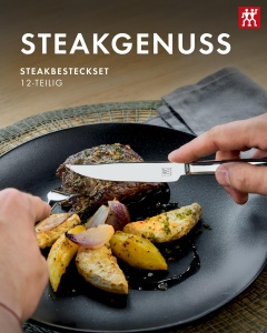 Set Steak ZWILLING 12 piese, pentru 6 persoane, inox, cutite si furculite - Img 2