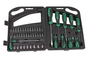 Set surubelnite biti si chei tubulare Bruder Mannesmann M11247 47 piese garantie 10 ani
