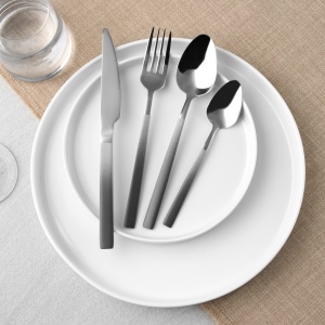 Set tacamuri Salter Ombre 16 piese inox negru-argintiu design modern - Img 2