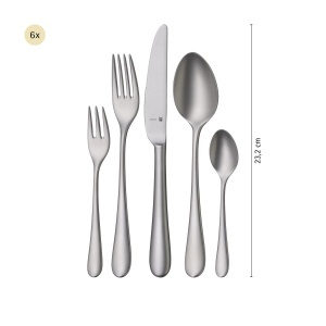 Set tacamuri WMF Merit 30 piese Cromargan protect ergonomic spalare la masina - Img 7