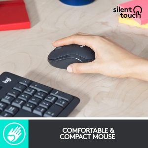Set Tastatura si Mouse Logitech MK295, Wireless, SilentTouch, QWERTY, Negru - Img 2