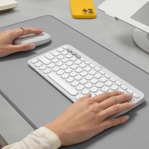 Set tastatura si mouse Logitech Pebble 2 Combo alb conectare multi-device - Img 7