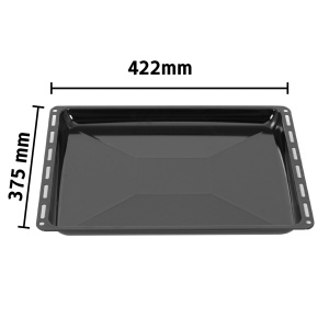 Set tava si gratar pentru cuptor ICQN 422 x 375 mm, emailat, negru, rezistent la zgarieturi - Img 3