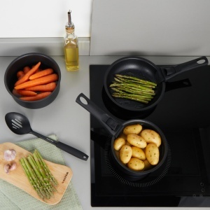 Set tigai si oale Salter Clip Cook 14 piese antiaderente compatibile inductie manere detasabile - Img 9