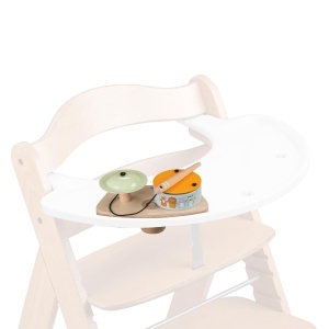 Set tobe pentru copii Hauck Play Drums S din lemn FSC pentru coordonare mana-ochi compatibil cu Play Tray