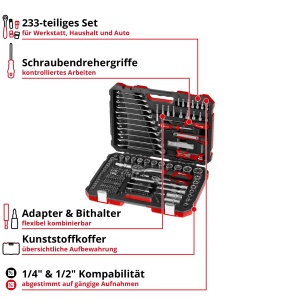 Set unelte Einhell 233 piese Chei, bituri, extensii si adaptoare - Img 5