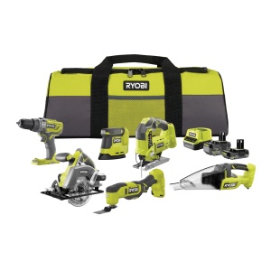 Set unelte electrice Ryobi 18V ONE Combo 10 piese acumulatori inclusi scule multifunctionale