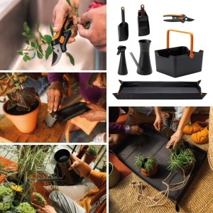 Set unelte gradinarit Fiskars Urban Plant Care 7 piese cu foarfeca SP14 si stropitoare 12L - Img 2