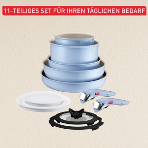 Set vase de gatit Tefal Ingenio Serenity 11 piese, aluminiu, antiaderent, albastru - Img 8
