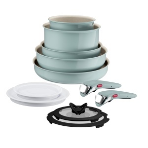 Set vase de gatit Tefal Ingenio Serenity 11 piese design compact antiaderent Mineralia - Img 2