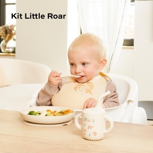 Set vase pentru bebelusi Babymoov Little Roar 3 piese BPA-free 9 luni silicon rezistent - Img 2