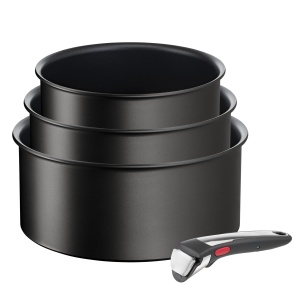 Set vase Tefal Ingenio Eco Resist On L7679202 4 piese antiaderente compatibil inductie