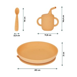 Set vesela pentru bebelusi Babymoov Little Arty silicon 3 piese BPA free - Img 7