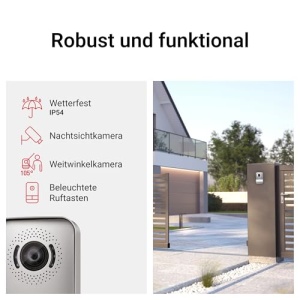 Set videointerfon LEGRAND EASYKIT Plus monitor 7 inch camera wide-angle IP54 IK07 - Img 10