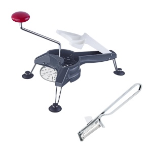 Set Westmark Gemuseschneider Schnitzel Mouli si Sparschaler Famos Inox AntrazitArgintiuRosu