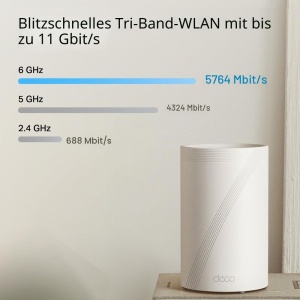 Set Wi-Fi Mesh TP-Link Deco BE65 Pro, Tri-Band, 2 unitati - Img 5