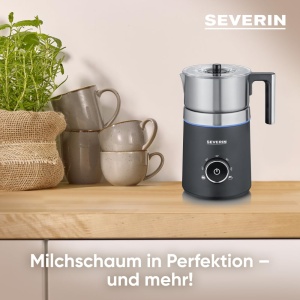 SEVERIN SPUMA 700 Spumant de lapte cu inductie, spumant de lapte electric fara ardere, rezistent la masina de spalat vase, otel inoxidabil periat/negru mat, SM 3586 - Img 3
