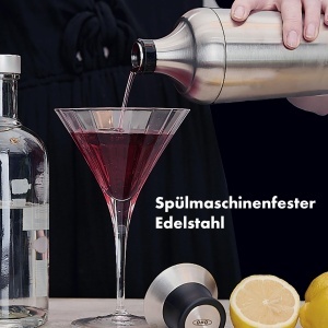 Shaker Cocktail OXO din Otel Inoxidabil, 500ml, Cu Capac de Masurare - Img 3