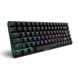 Sharkoon Skiller SGK50 S3 PBT Negru, Tastatura pentru jocuri RGB, Gateron G PRO 3.0 Galben, 75% Aspect