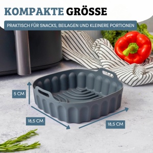 Silikonform pentru Friteuza cu Aer Cald Westmark Square Mini 18,5 x 18,5 cm - Img 4