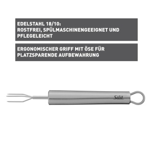 Silit Classic Line Pellkartoffelgabel 17 cm Otel inoxidabil Ergonomic - Img 2