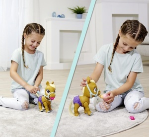 Simba Pamper Petz Pony 105950009 Jucarie Interactiva 24cm cu Functii de Hidratare si Schimbare Culoare - Img 5