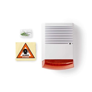 Sirena Dummy de Securitate - Design Realist, IP44, Portabila, PortocalieAlb - Img 2