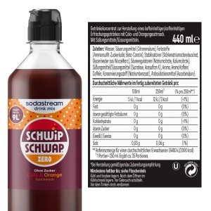 Sirop de bautura SodaStream Schwip Schwap Zero, 4 x 440 ml, fara zahar - Img 2