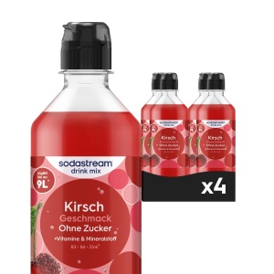 Sirop SodaStream pentru bauturi cu gust de cirese fara zahar, 4 x 440 ml