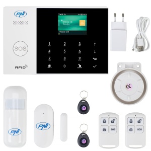 Sistem de alarma wireless PNI SafeHouse HS600, 90 zone wireless, GSM 4G