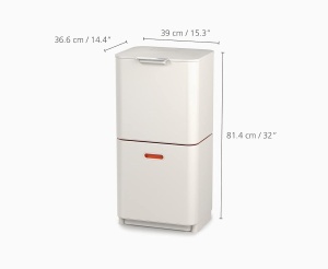 Sistem de colectare a deseurilor Joseph Joseph Totem Max 60, 60 litri, culoare stein - Img 3