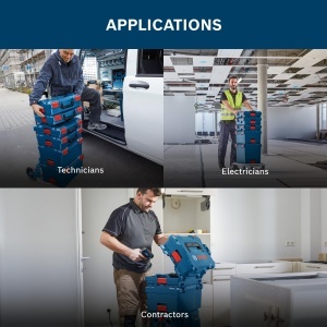 Sistem de cutii Bosch L-BOXX 102, capacitate 9,9 litri, greutate 1,8 kg, culoare albastrurosu - Img 7