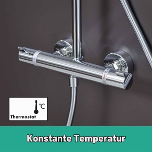 Sistem de dus hansgrohe Croma Select 280 Air, 4 tipuri de jeturi, crom - Img 4