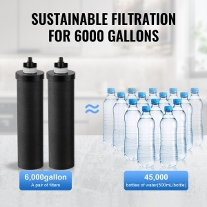 Sistem de filtrare a apei VEVOR cu 7 L, inox, 99 clor eliminat, 2 filtre - Img 4