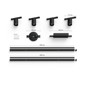 Sistem de iluminat inteligent Philips Hue Perifo 4 spoturi, LED, alb si colorat, dimabil - Img 4