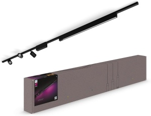 Sistem de iluminat Philips Hue Perifo, 3 spoturi si 1 bara de lumina, 250 cm, negru
