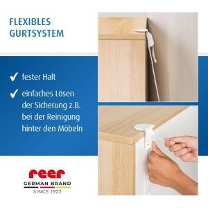 Sistem de siguranta pentru mobilier reer, 2 benzi de 72 cm, montare usoara - Img 6