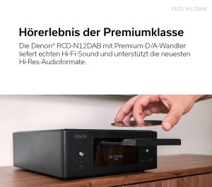 Sistem HiFi Denon CEOL N-12DAB, CD Player, Bluetooth, Alb - Img 4
