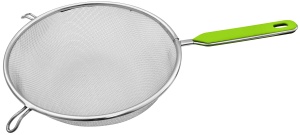 Sita din inox Fackelmann 20 cm, cu maner din plastic, verdesilver