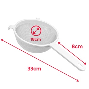 Sita Metaltex 111618 18 cm cu suport din plastic alb - Img 4