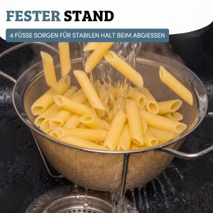 Sita Stand Westmark, 18 cm, inox, cu manere, usor de curatat - Img 4