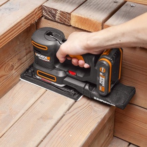 Slefuitor multiplu cu acumulator WORX WX820 - slefuire fara praf - functii 5 in 1: slefuitor excentric, fin, de detaliu, de contur si de deget - viteza variabila - incl. baterie de 2Ah si incarcator - Img 4